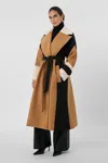 Toccin Brandy Colorblock Trench Coat In Brown