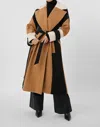 Toccin Brandy Colorblock Trench Coat In Multicolor In Brown
