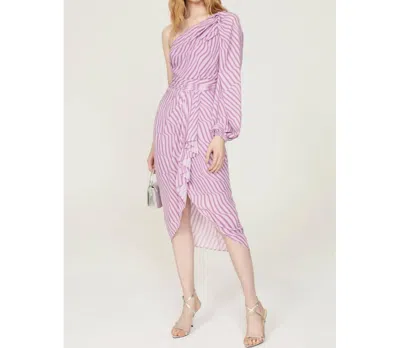 Toccin Brianna Asymmetric Wrap Dress In Purmas In Purple