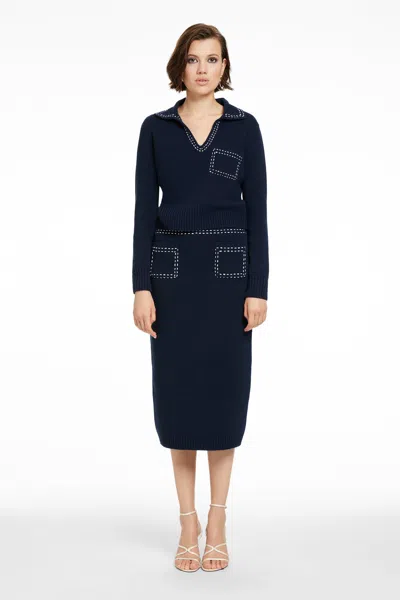 Toccin Carla Pocket Skirt In Blue