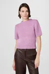 Toccin Carson Short Sleeve Sweater In Purple