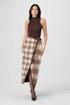 Toccin Casey Wrap Skirt In Butterscotch Multi In Brown