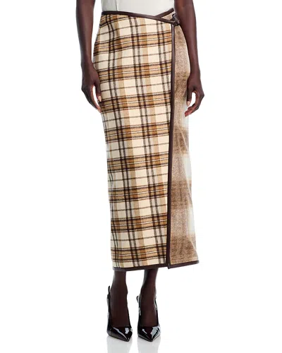 Toccin Casey Wrap Skirt In Brown