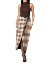 Toccin Casey Wrap Skirt In Butterscotch Multi In Brown