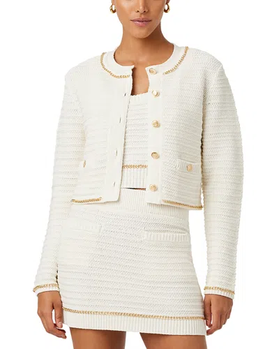 Toccin Cecilia Textured Knit Jacket In Neutral