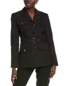 Toccin Charlie Safari Belted Blazer In Black