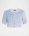 Toccin Christy Cropped Short-sleeve Cardigan