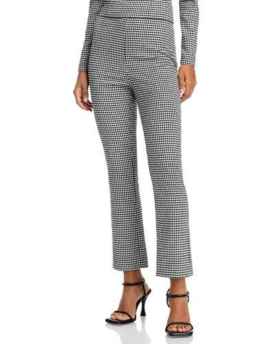 Toccin Claire Houndstooth Pants In Jet Ivory