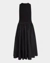 Toccin Clara Combo Racer Midi Dress In Jet