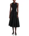 Toccin Clara Combo Racer Midi Dress In Jet