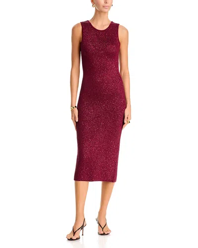 Toccin Cleo Knit Midi Dress In Red