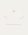 Toccin Coco Boat-neck Crochet Top In Optic/ Silver
