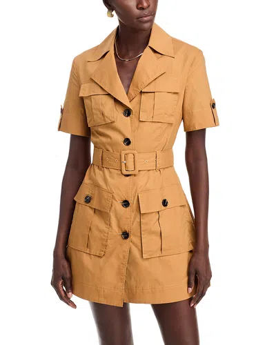 Toccin Colleen Belted Shirt Dress In Medallion