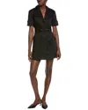 Toccin Colleen Button-front Safari Shirtdress In Black