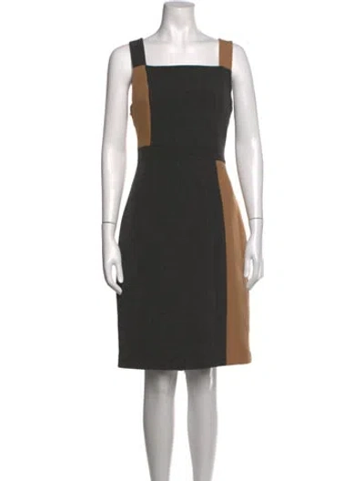 Pre-owned Toccin Colorblock Pattern Knee-length Dress In Grey