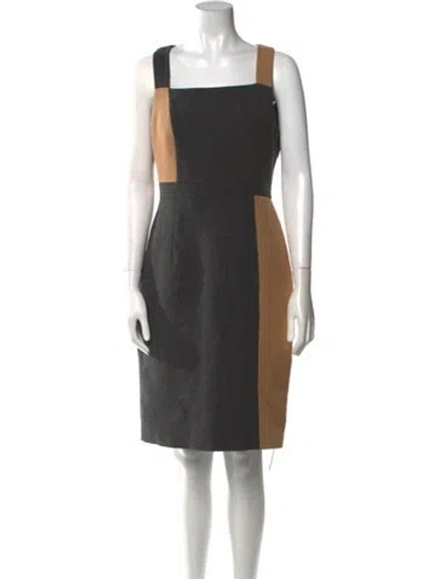 Pre-owned Toccin Colorblock Pattern Knee-length Dress In Multi