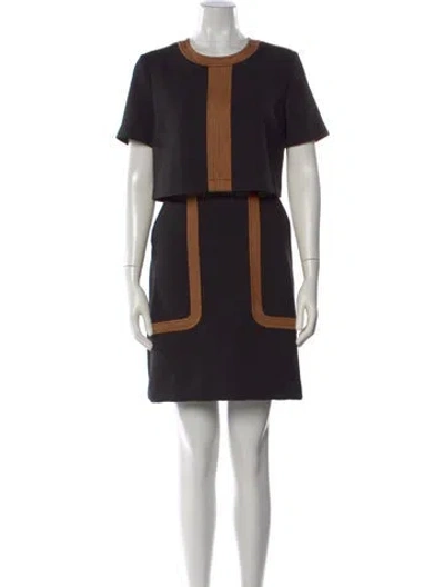 Pre-owned Toccin Colorblock Pattern Mini Dress In Multi