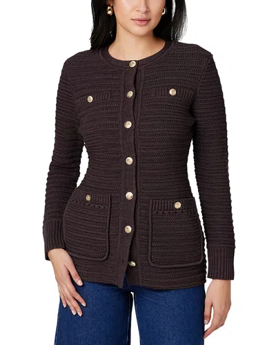 Toccin Constance Cardigan Jacket In Brown