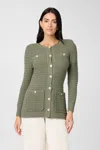 Toccin Constance Compact Knit  Jacket In Green