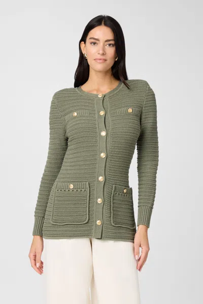 Toccin Constance Compact Knit  Jacket In Green
