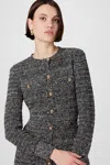 Toccin Constance Embellished Knit Jacket In Black