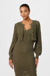 Toccin-core Summer Tori Crochet Blouson Cardigan In Black