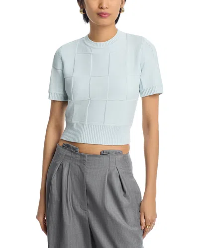 Toccin Cori Basketweave Sweater In Ice Blue