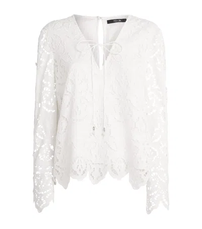 Toccin Cotton Broderie Anglaise Halina Blouse In White