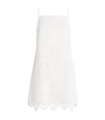 Toccin Cotton Broderie Anglaise Olivera Mini Dress In White