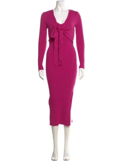 Pre-owned Toccin Cowl Neck Long Dress In Pink