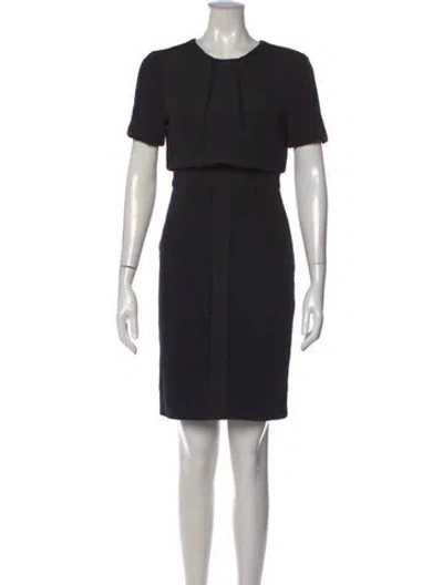 Pre-owned Toccin Crew Neck Knee-length Dress In Black