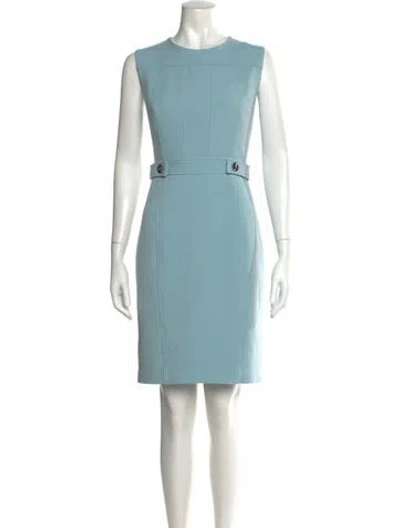 Pre-owned Toccin Crew Neck Knee-length Dress In Blue