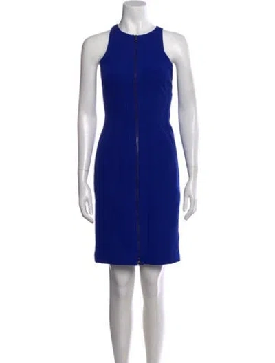 Pre-owned Toccin Crew Neck Knee-length Dress In Blue