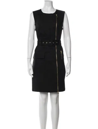 Pre-owned Toccin Crew Neck Knee-length Dress In Blue