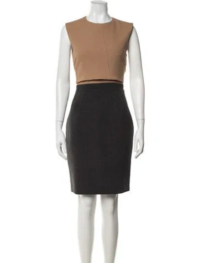 Pre-owned Toccin Crew Neck Knee-length Dress In Multi