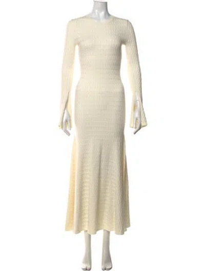 Pre-owned Toccin Crew Neck Long Dress In Neutral