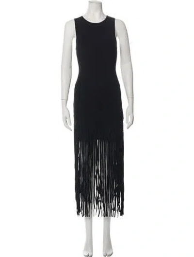 Pre-owned Toccin Crew Neck Long Dress W/ Tags In Black