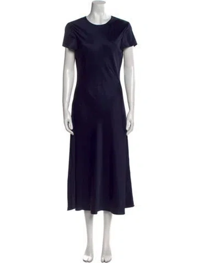 Pre-owned Toccin Crew Neck Long Dress W/ Tags In Blue