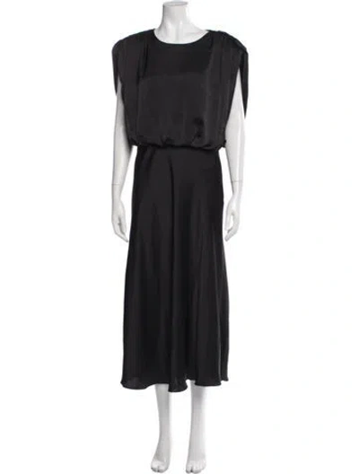 Pre-owned Toccin Crew Neck Long Dress W/ Tags In Blue