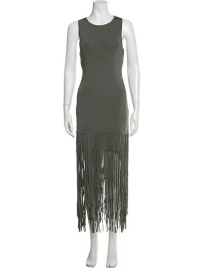 Pre-owned Toccin Crew Neck Long Dress W/ Tags In Green