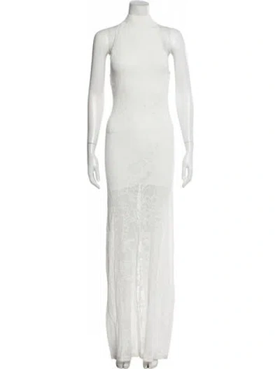 Pre-owned Toccin Crew Neck Long Dress In White