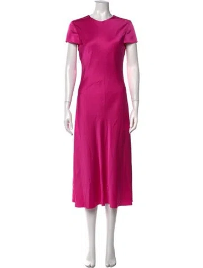 Pre-owned Toccin Crew Neck Midi Length Dress In Pink