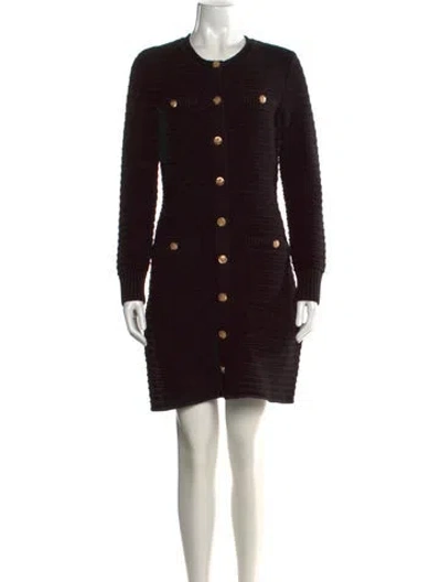 Pre-owned Toccin Crew Neck Mini Dress In Black