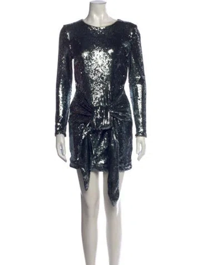 Pre-owned Toccin Crew Neck Mini Dress In Blue