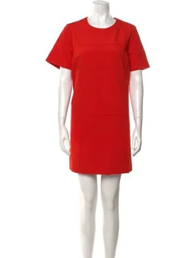 Pre-owned Toccin Crew Neck Mini Dress In Red