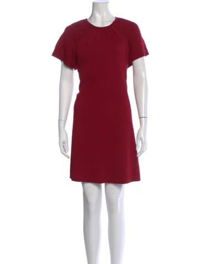 Pre-owned Toccin Crew Neck Mini Dress In Red