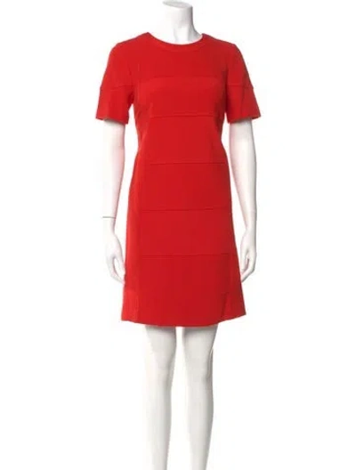 Pre-owned Toccin Crew Neck Mini Dress In Red