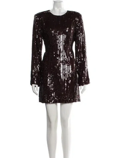 Pre-owned Toccin Crew Neck Mini Dress W/ Tags In Brown