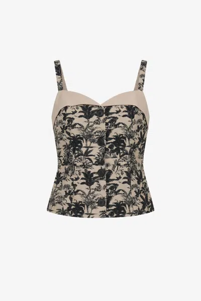 Toccin Cristo Button-front Vest In Animal Print