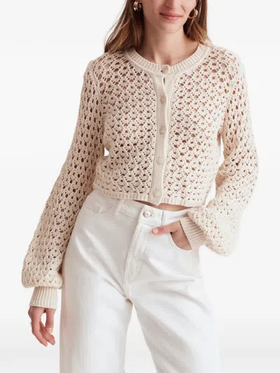 Toccin Crochet-knit Cardigan In White